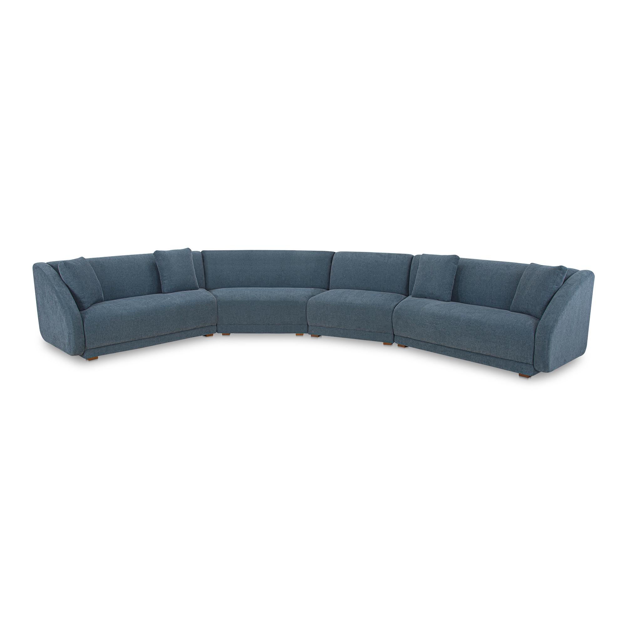 Fraser 4 Piece Modular Sectional Deep Blue