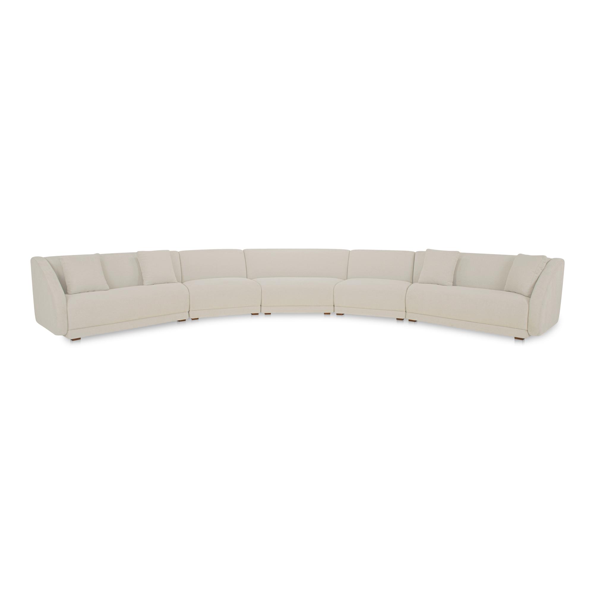 Fraser 5 Piece Modular Sectional White