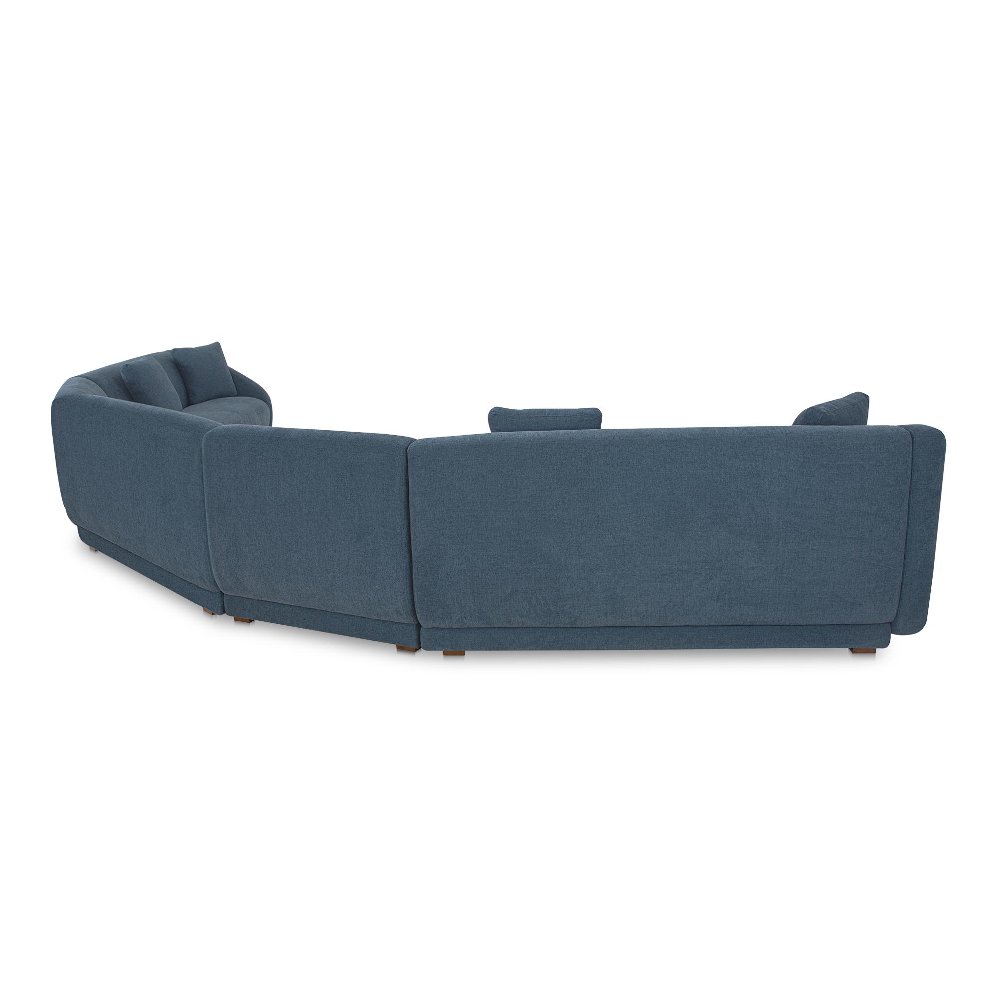 Fraser 5 Piece Modular Sectional Deep Blue 2 Fraser 5 Piece Modular Sectional Deep Blue - Image 2