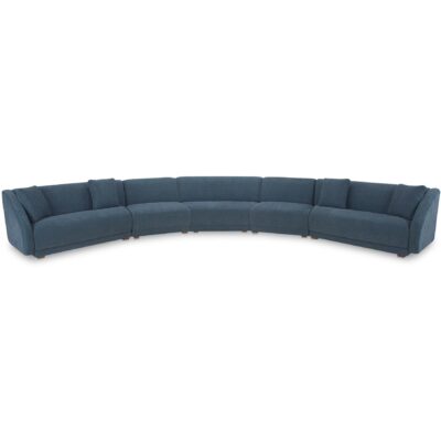 Fraser 5 Piece Modular Sectional Deep Blue