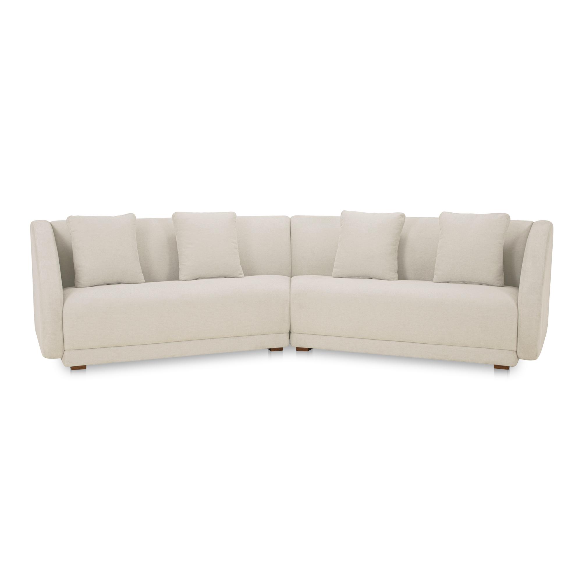 Fraser 2 Piece Modular Sofa White