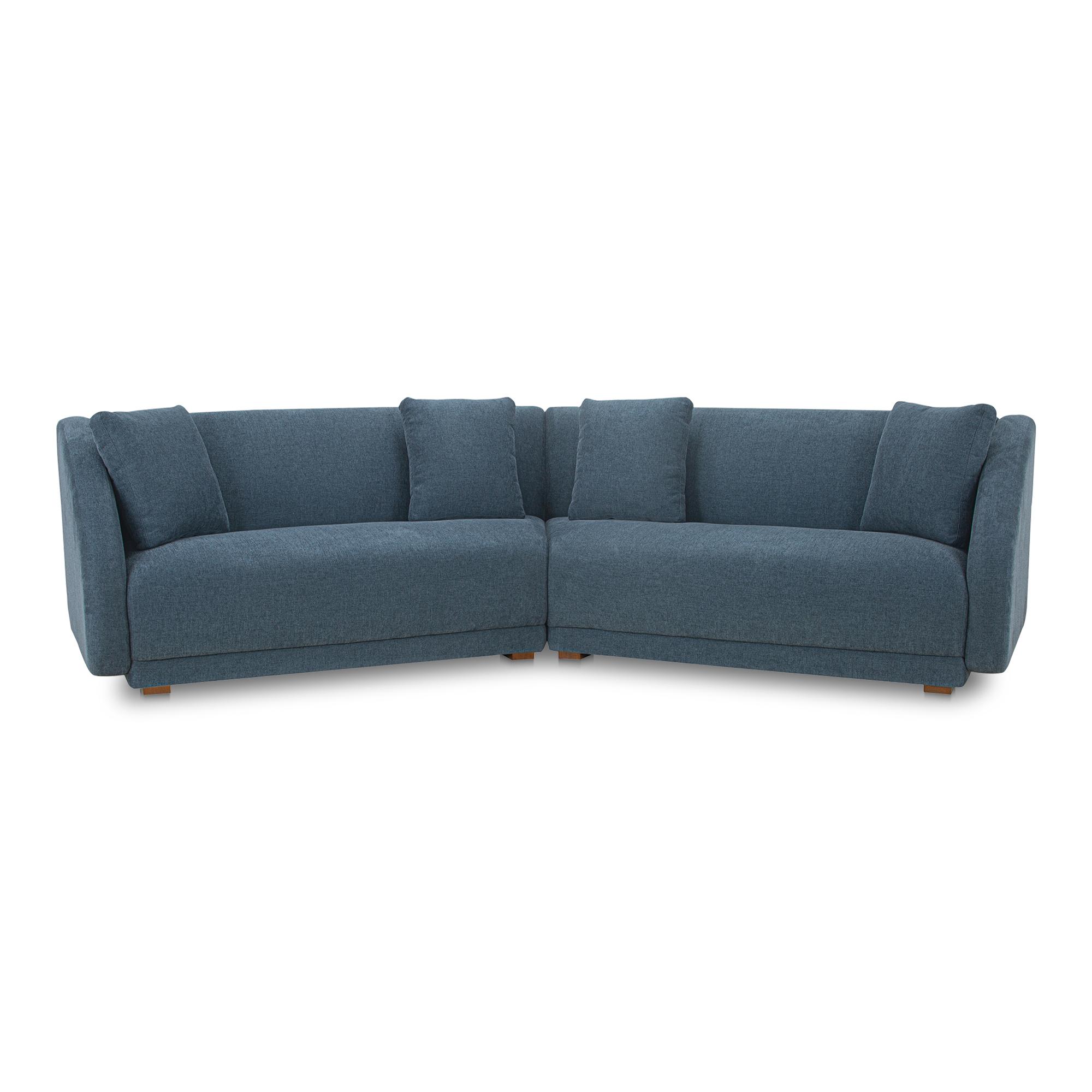 Fraser 2 Piece Modular Sofa Deep Blue
