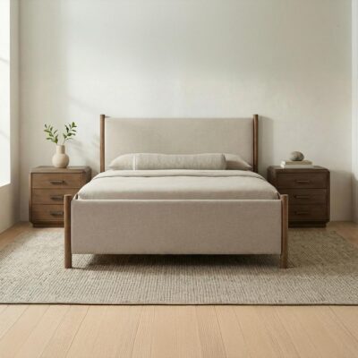Warren King Bed Beige