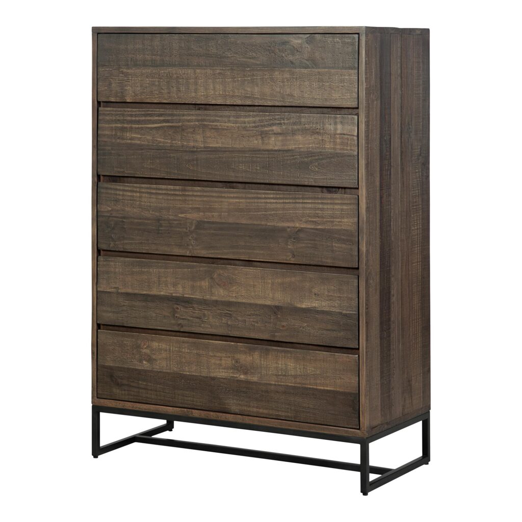 Elena 5 Drawer Chest Brown - Image 3