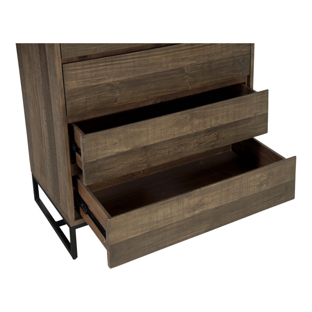 Elena 5 Drawer Chest Brown - Image 6