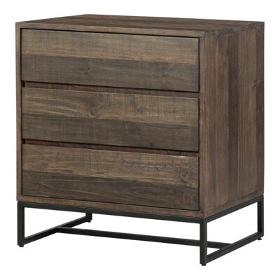 Elena 3 Drawer Nightstand Brown FR-1030-21 FR 1030 21 02