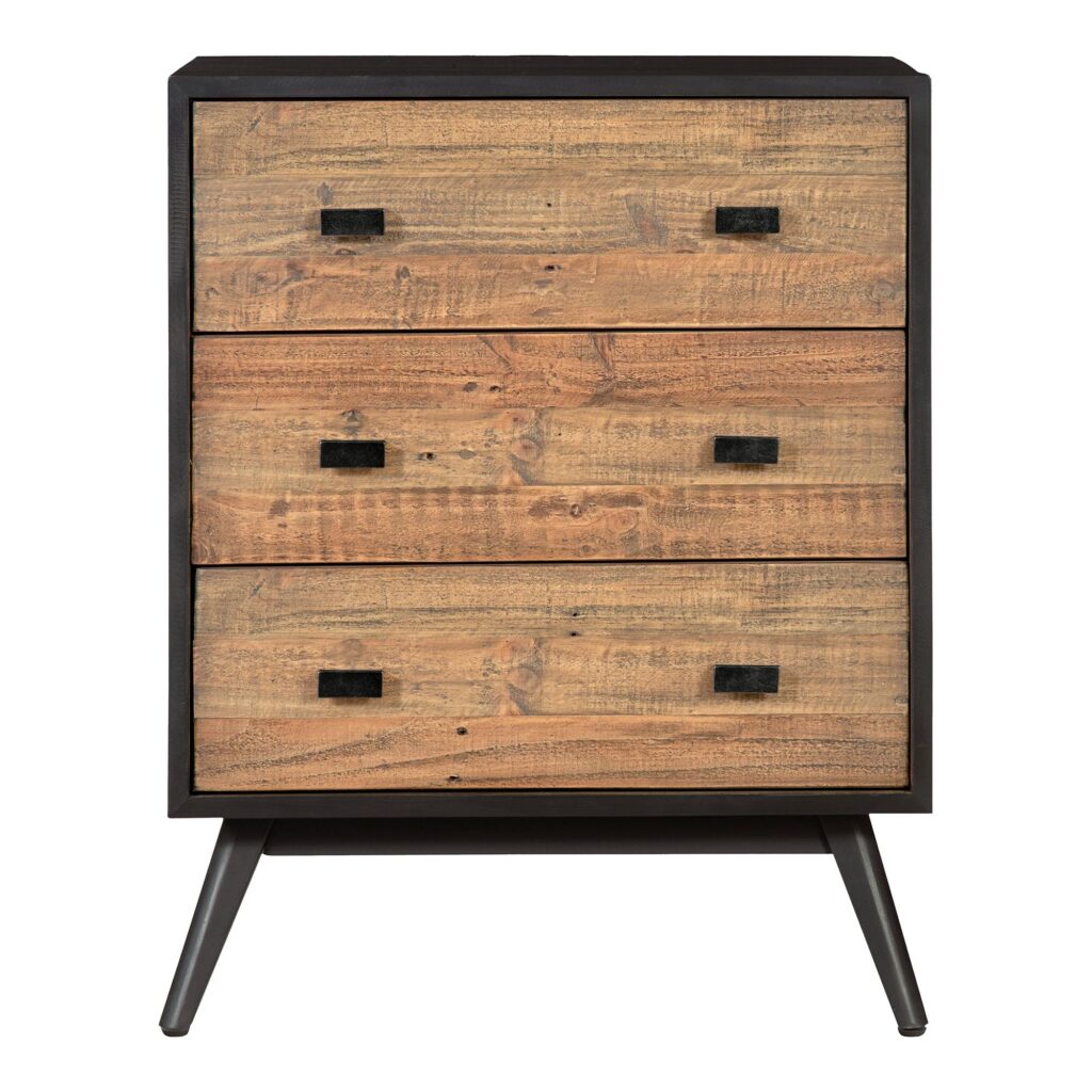 Nova 3 Drawer Nightstand Black