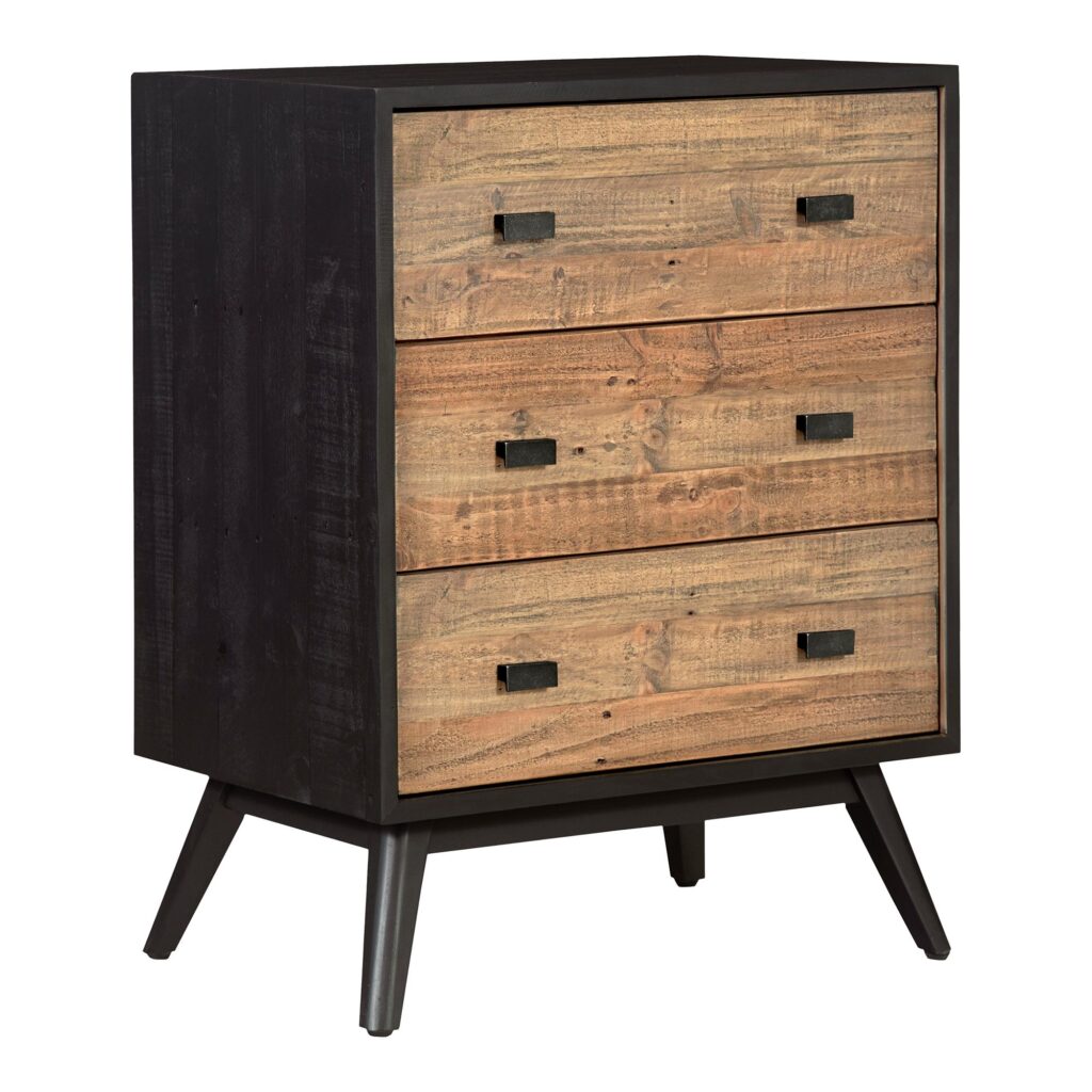 Nova 3 Drawer Nightstand Black - Image 2