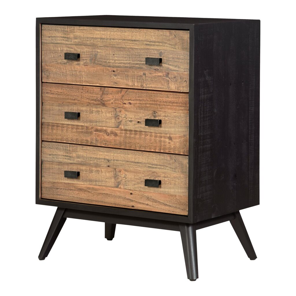 Nova 3 Drawer Nightstand Black - Image 3