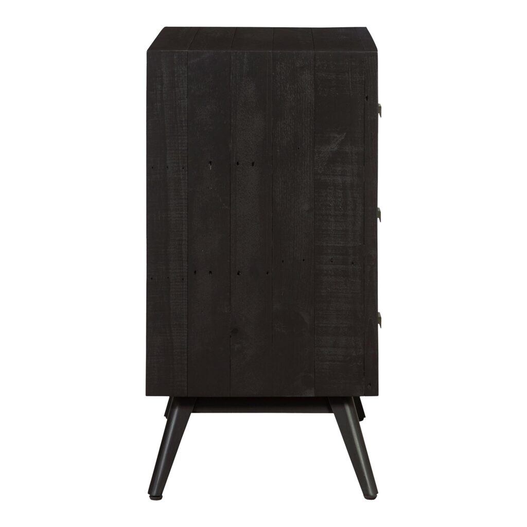 Nova 3 Drawer Nightstand Black - Image 4