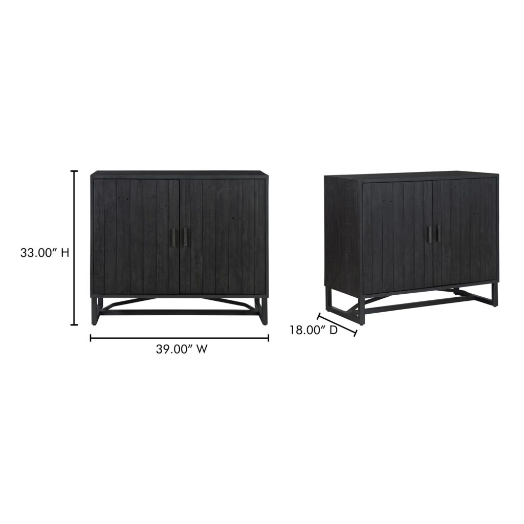 Sierra 2 Door Cabinet Black - Image 9