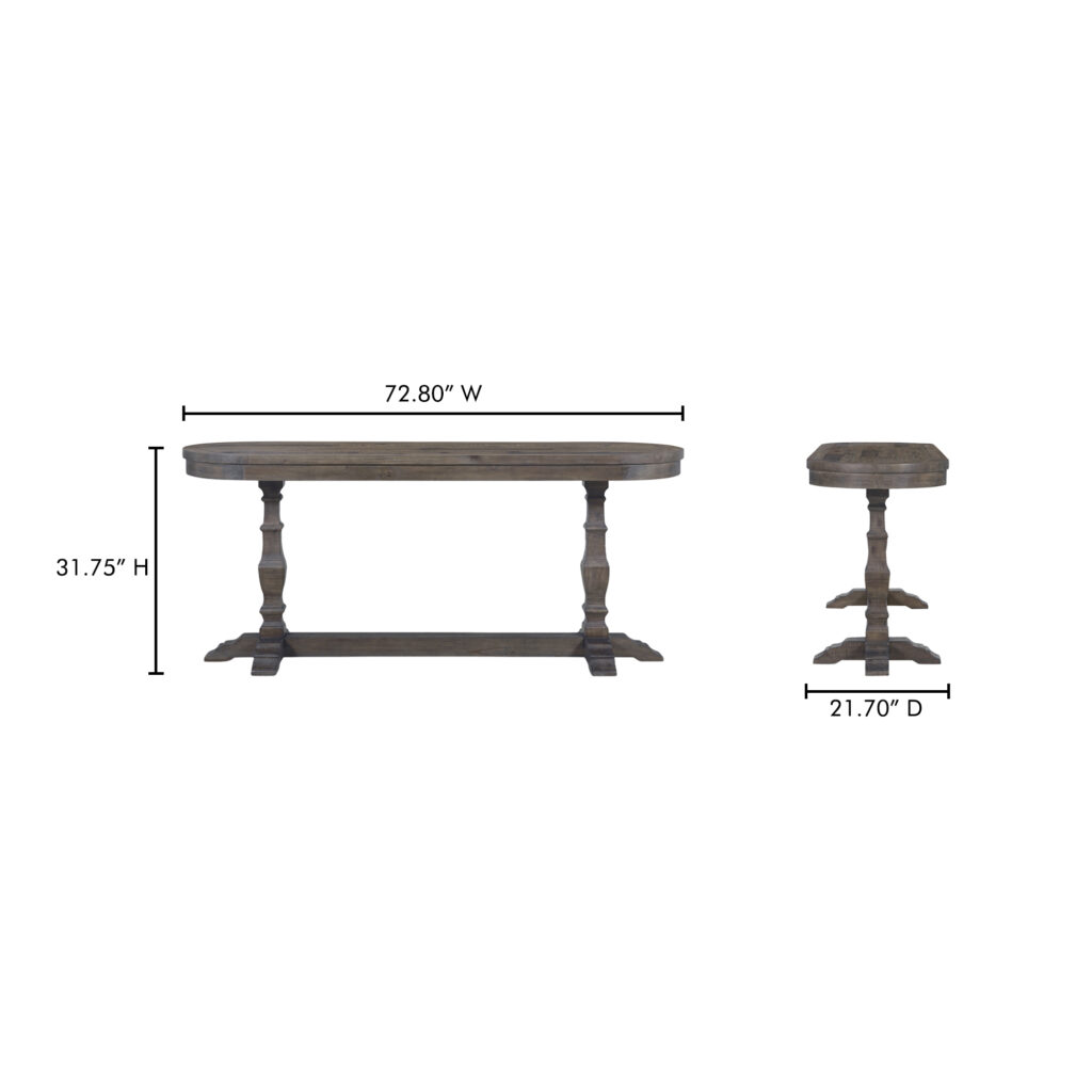 Georgia Console Table Aged Brown - Image 7