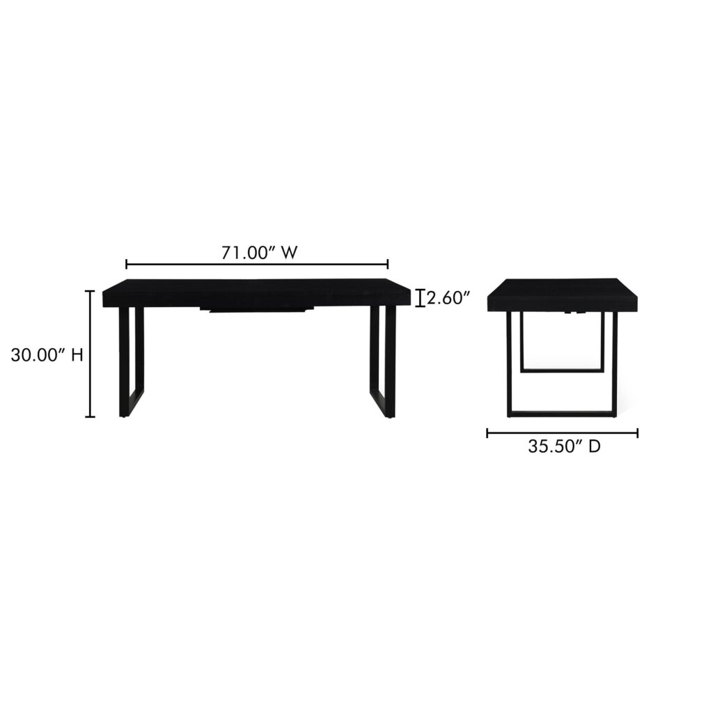 Ben Extension Dining Table Black - Image 12