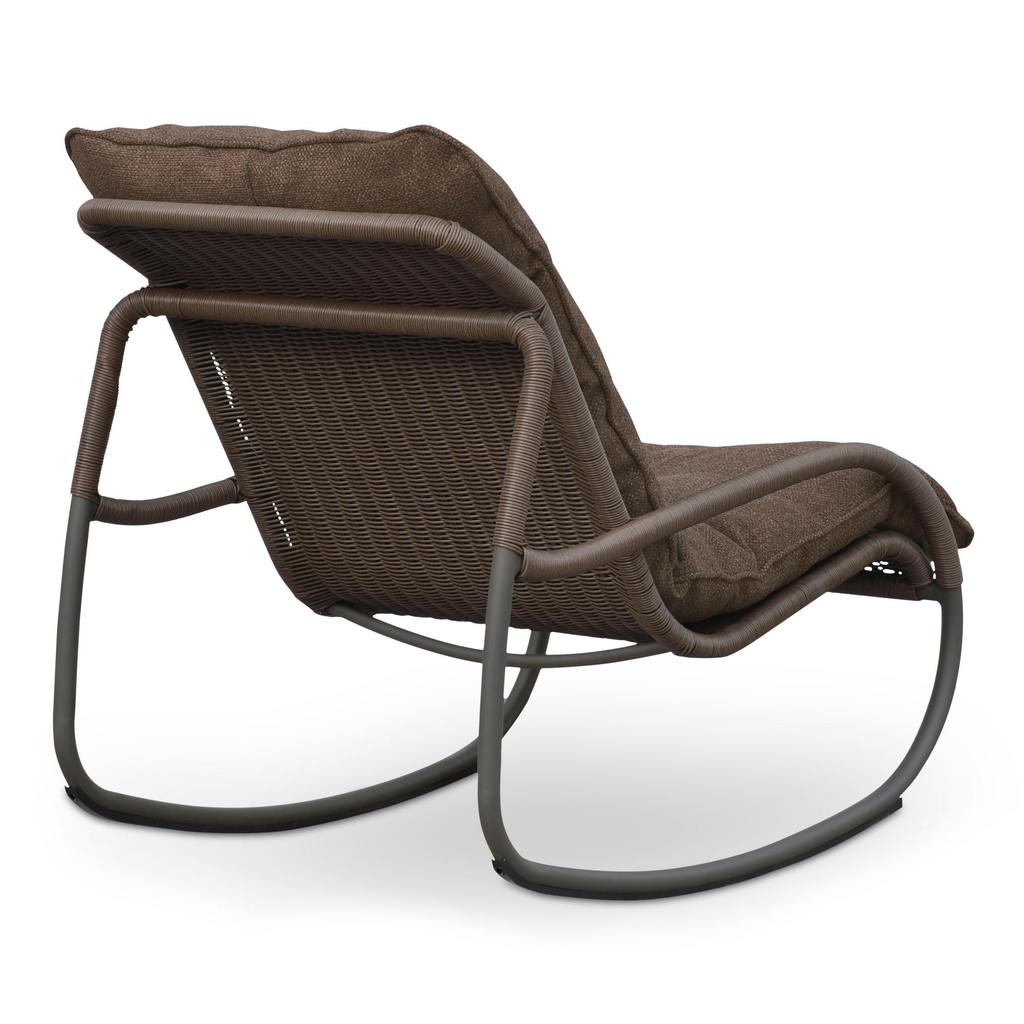 Lyra Outdoor Rocking Chair Brown 2 Lyra Outdoor Rocking Chair Brown - Image 2