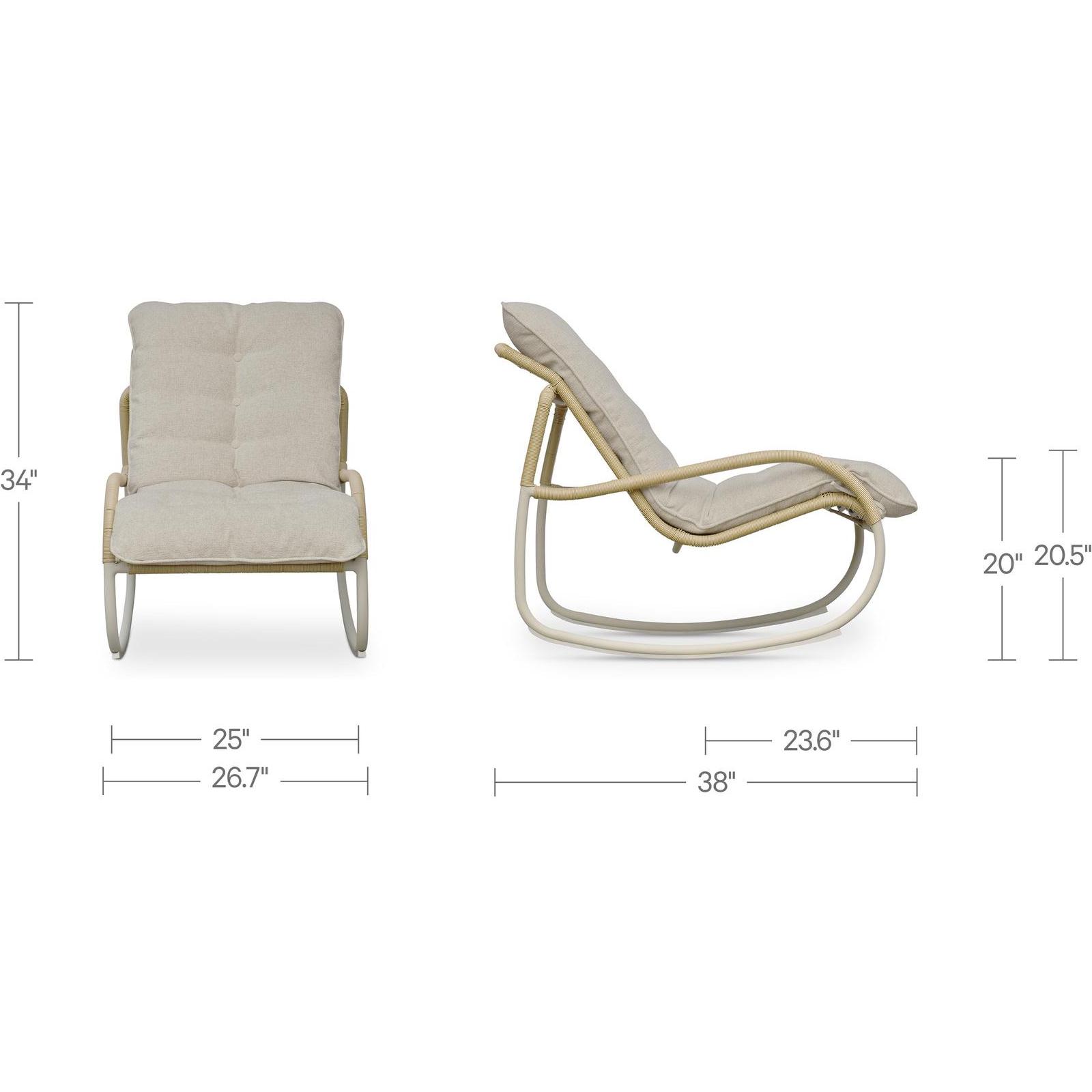 Lyra Outdoor Rocking Chair Beige 10 Lyra Outdoor Rocking Chair Beige - Image 10