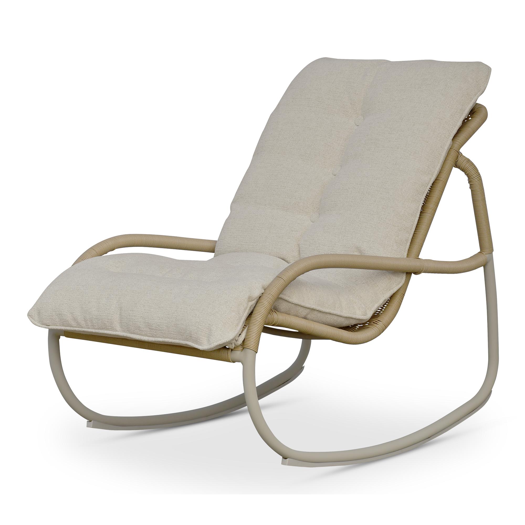 Lyra Outdoor Rocking Chair Beige 3 Lyra Outdoor Rocking Chair Beige - Image 3