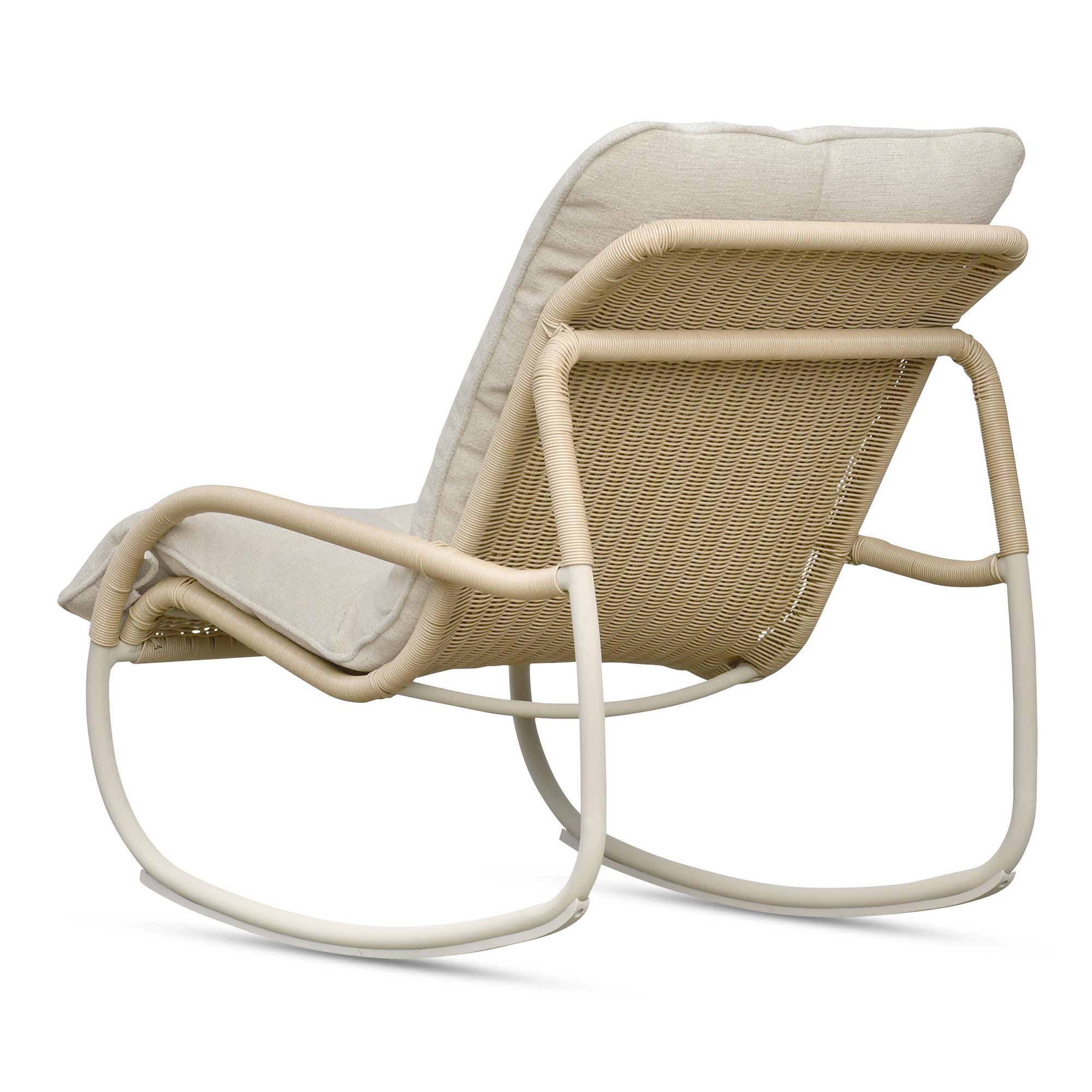 Lyra Outdoor Rocking Chair Beige 2 Lyra Outdoor Rocking Chair Beige - Image 2