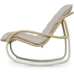 Lyra Outdoor Rocking Chair Beige GE-1002-34 GE 1002 34 Lyra side left shadsilo