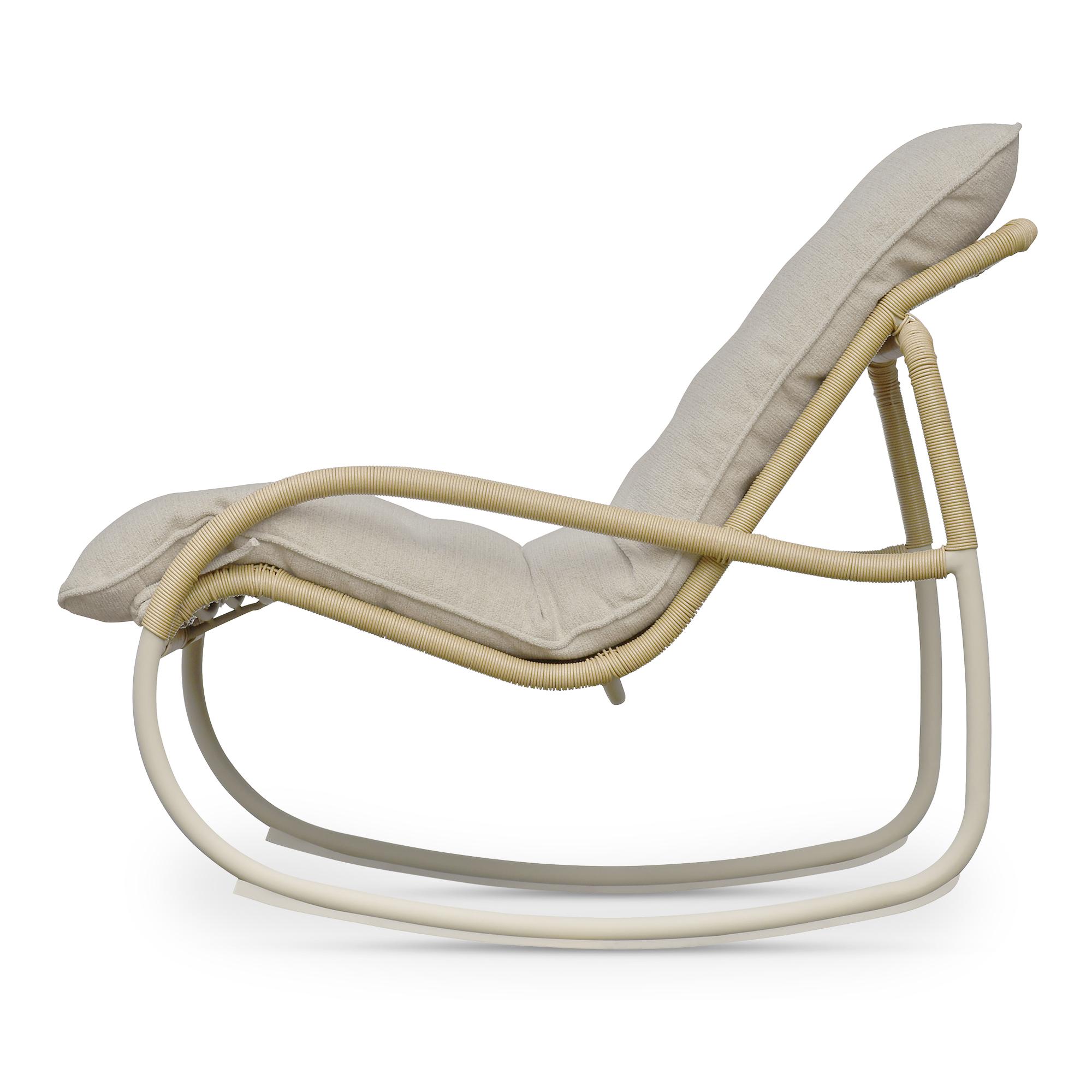 Lyra Outdoor Rocking Chair Beige 4 Lyra Outdoor Rocking Chair Beige - Image 4