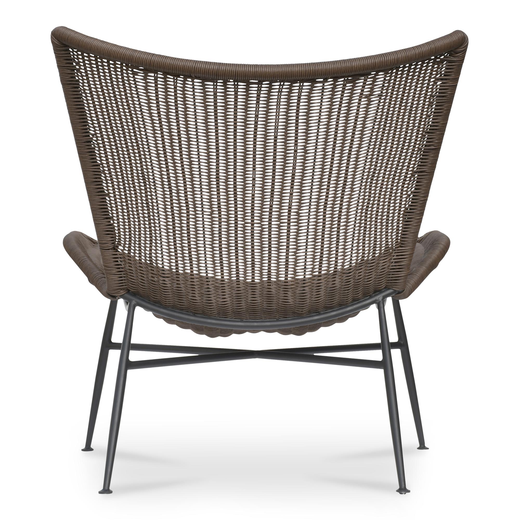 Paige Outdoor Accent Chair Brown 4 Paige Outdoor Accent Chair Brown - Image 4