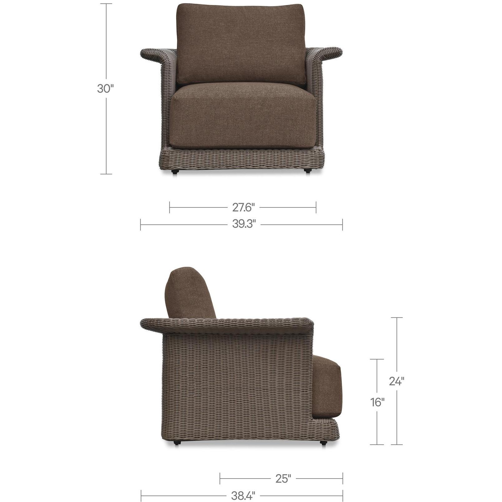 Meredith Outdoor Accent Chair Brown 9 Meredith Outdoor Accent Chair Brown - Image 9