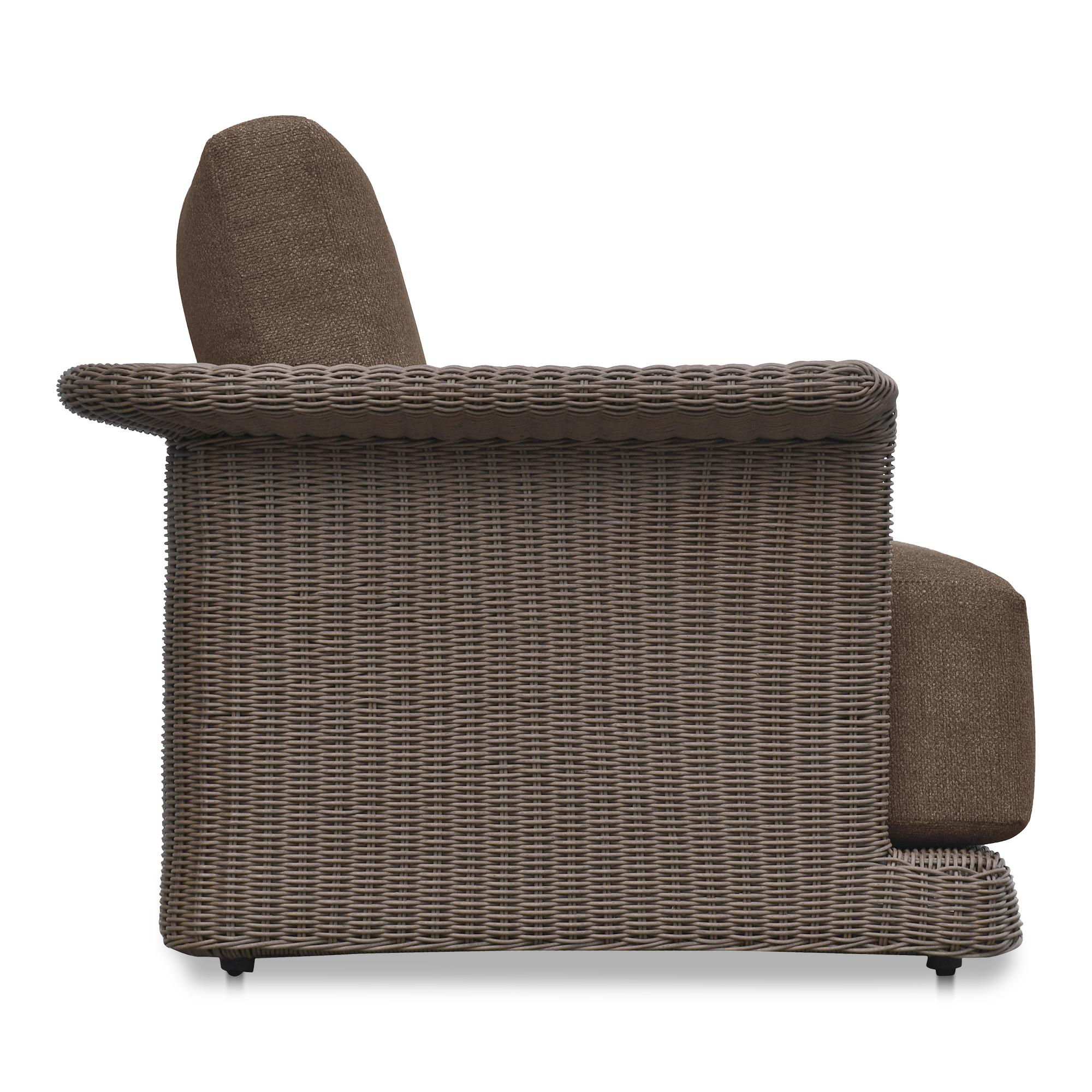 Meredith Outdoor Accent Chair Brown 3 Meredith Outdoor Accent Chair Brown - Image 3