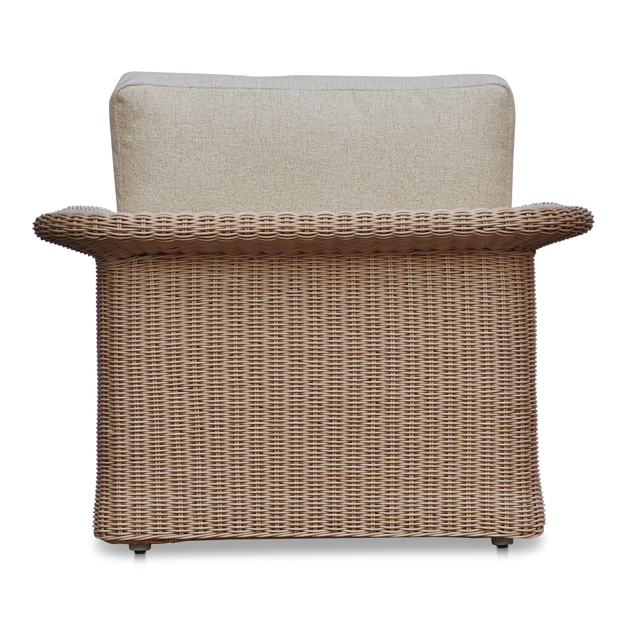 Meredith Outdoor Accent Chair Beige 4 Meredith Outdoor Accent Chair Beige - Image 4