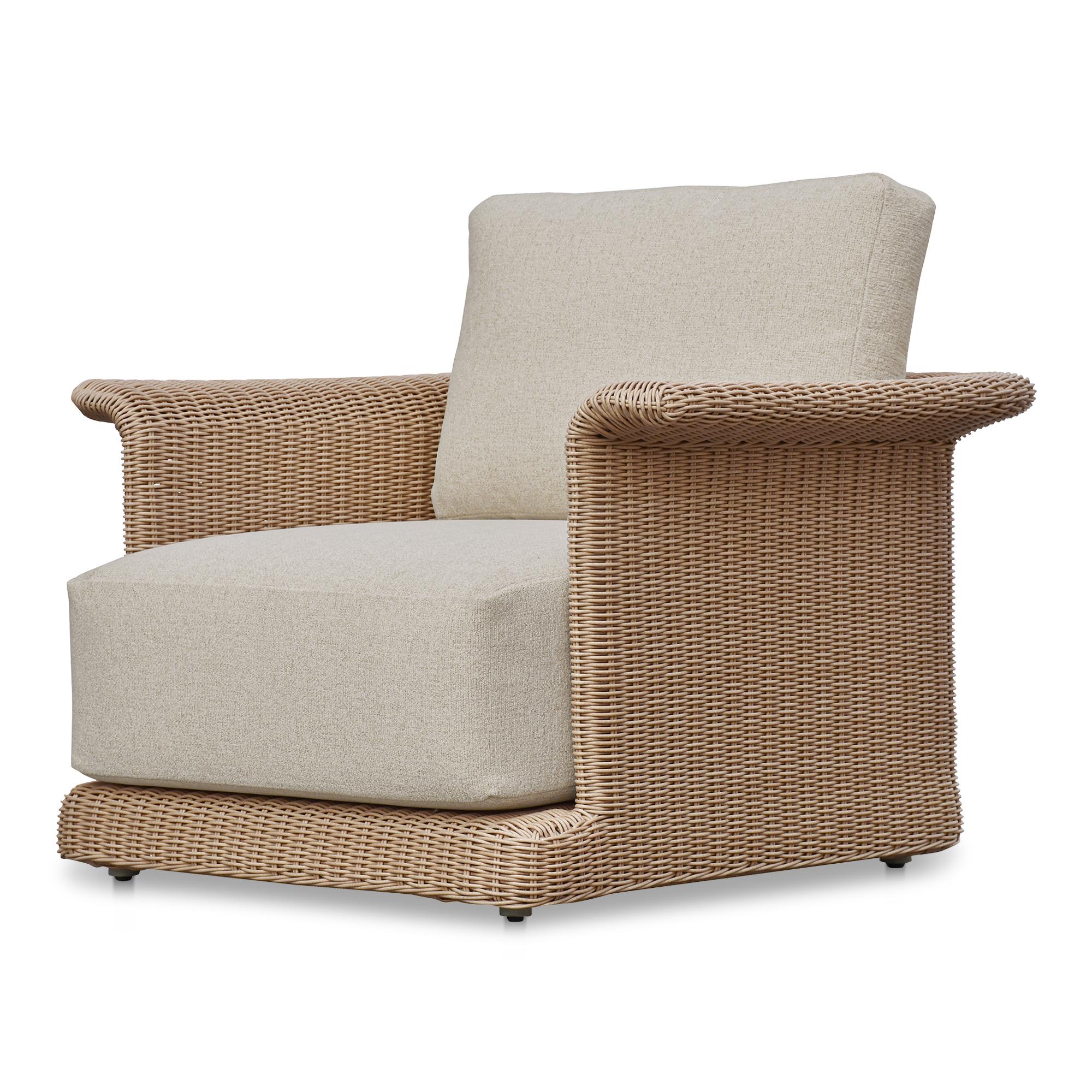 Meredith Outdoor Accent Chair Beige 2 Meredith Outdoor Accent Chair Beige - Image 2