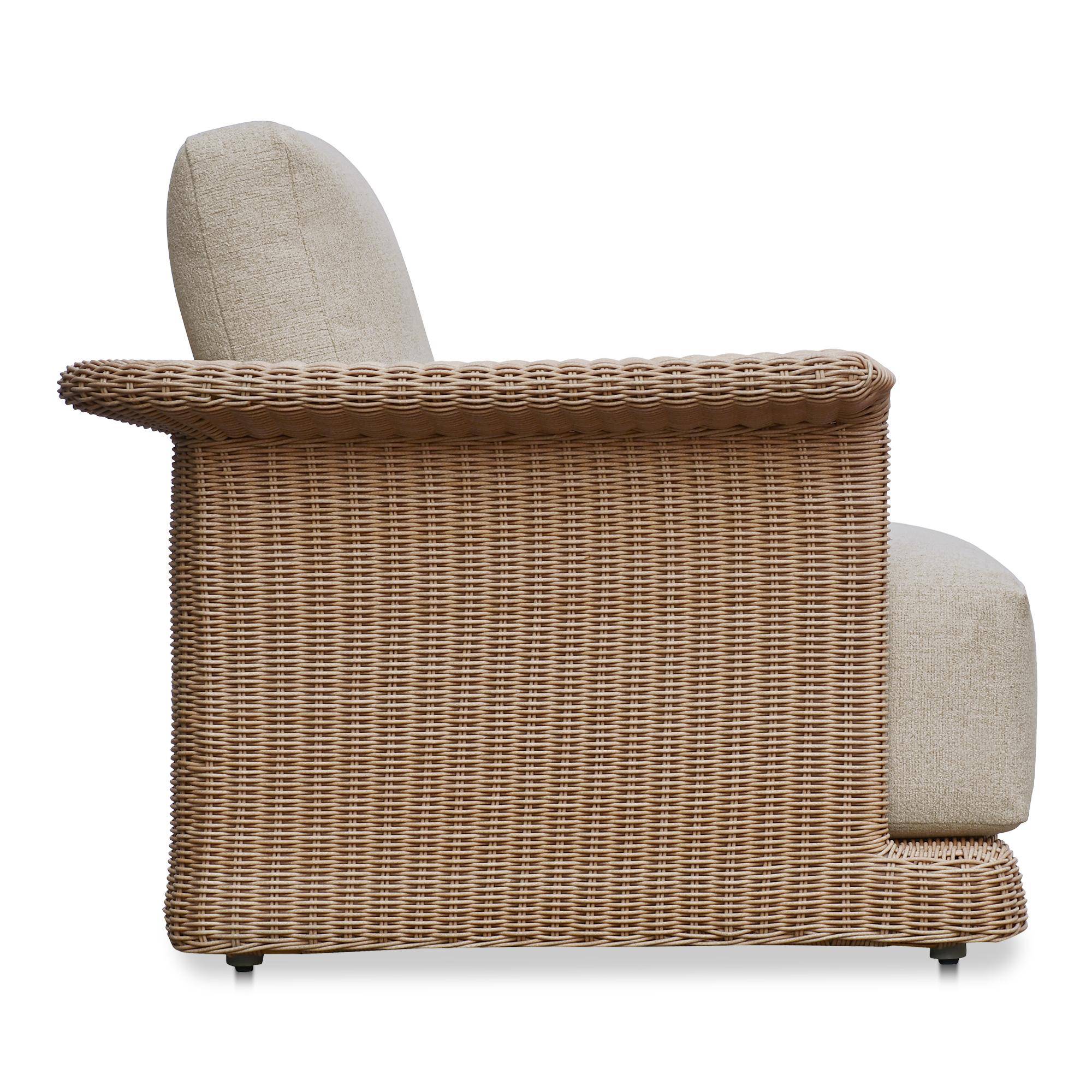 Meredith Outdoor Accent Chair Beige 3 Meredith Outdoor Accent Chair Beige - Image 3
