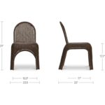 Kendall Outdoor Dining Chair Brown - Set of Two GE-1006-03 GE 1006 03 70