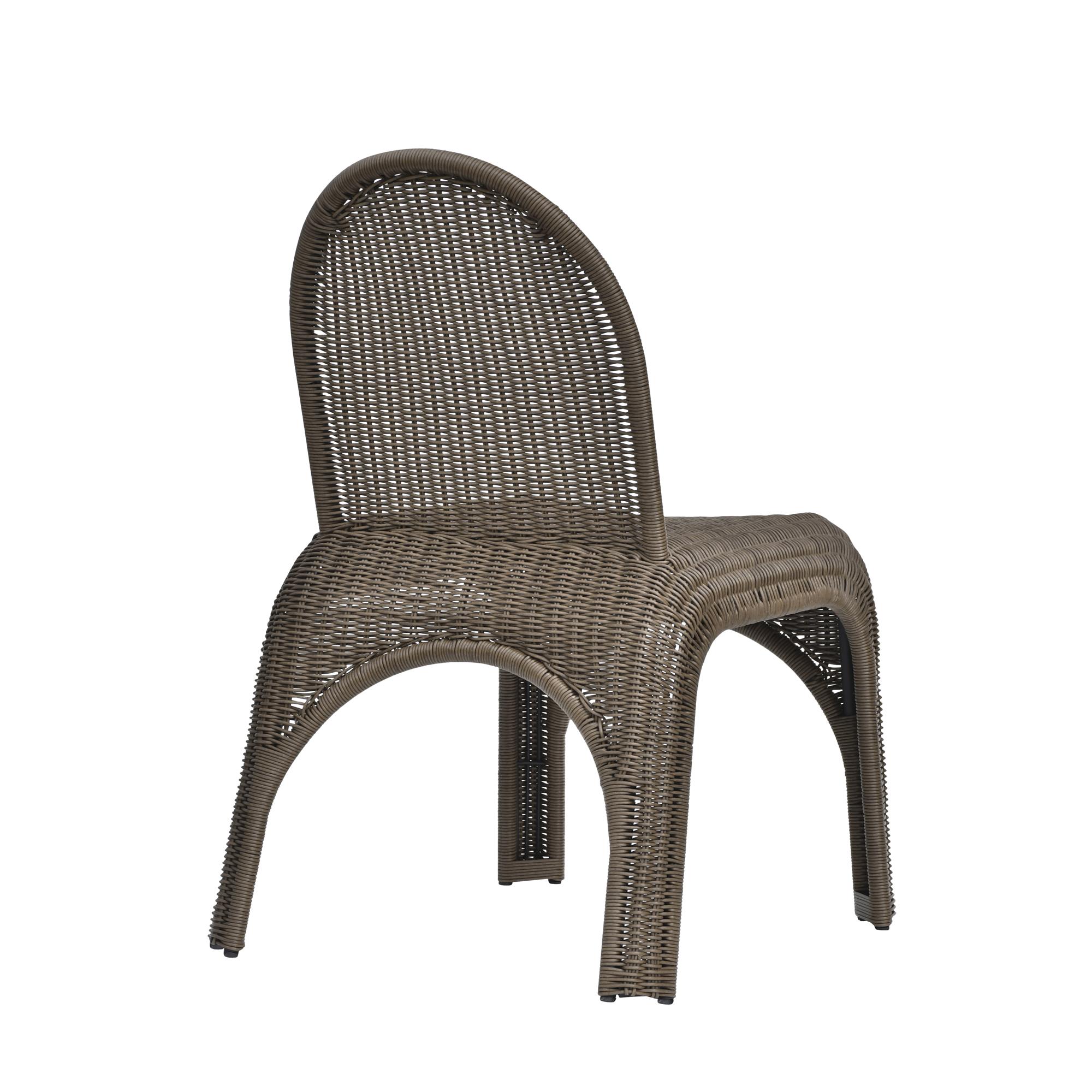 Kendall Outdoor Dining Chair Brown-Set of Two 3 Kendall Outdoor Dining Chair Brown-Set of Two - Image 3