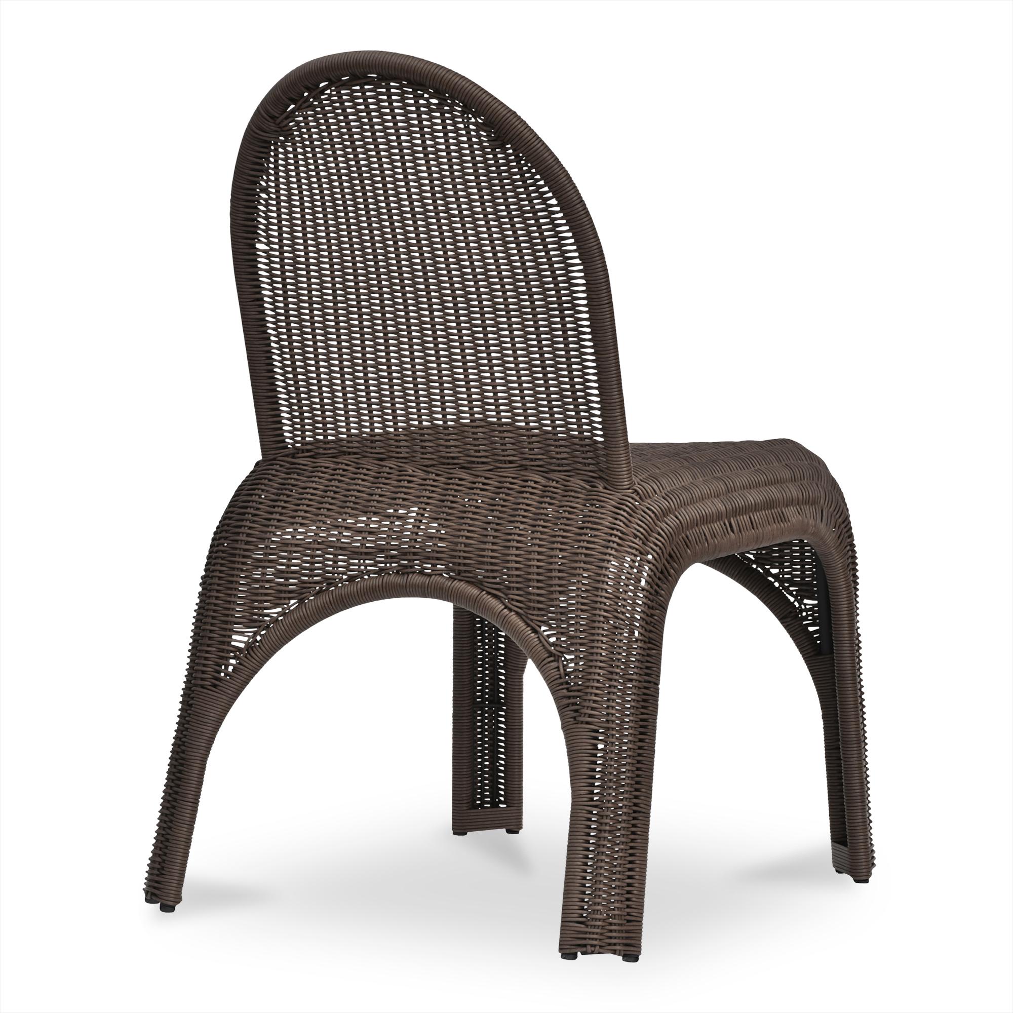 Kendall Outdoor Dining Chair Brown-Set of Two 2 Kendall Outdoor Dining Chair Brown-Set of Two - Image 2