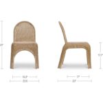 Kendall Outdoor Dining Chair Natural - Set of Two GE-1006-24 GE 1006 24 70