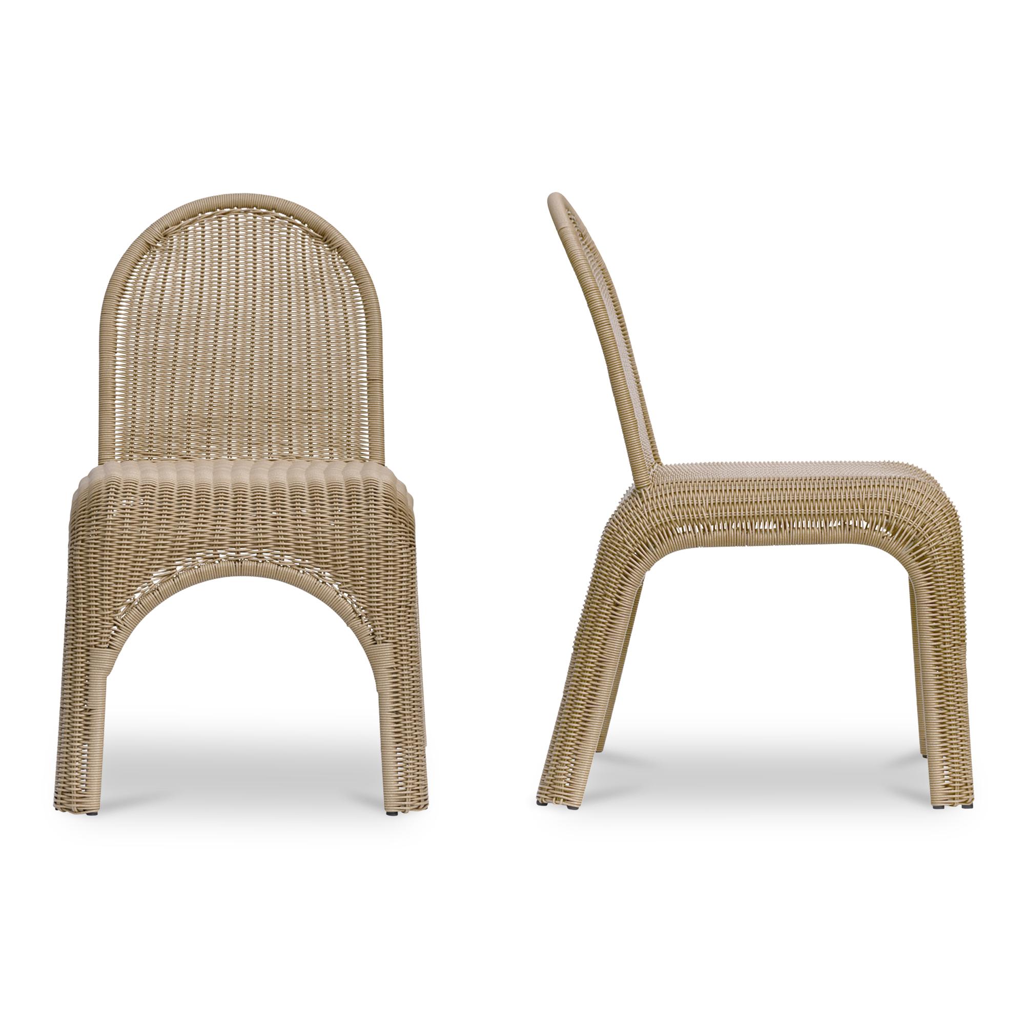 Kendall Outdoor Dining Chair Natural-Set of Two 4 Kendall Outdoor Dining Chair Natural-Set of Two - Image 4