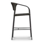 Zola Outdoor Bar Stool Dark Brown GE-1007-20 GE 1007 20 Zola side right shadsilo