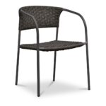 Zola Outdoor Dining Chair Dark Brown - Set of Two GE-1009-20 GE 1009 20 Zola diagR shadsilo