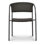 Zola Outdoor Dining Chair Dark Brown - Set of Two GE-1009-20 GE 1009 20 Zola front shadsilo