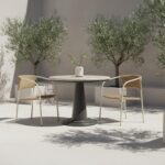 Zola Outdoor Dining Chair Natural - Set of Two GE-1009-24 GE 1009 24 00