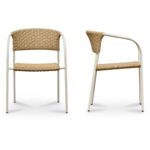Zola Outdoor Dining Chair Natural - Set of Two GE-1009-24 GE 1009 24 Zola frontside shadsilo
