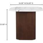 Dash Accent Table White Calacatta Marble GK-1130-18-0 GK 1130 18 0 70