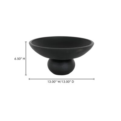 Asha Decorative Bowl Black Terracotta GK-1132-02 GK 1132 02 70