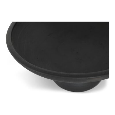 Asha Decorative Bowl Black Terracotta GK-1132-02 GK 1132 02 Asha closeup shadsilo