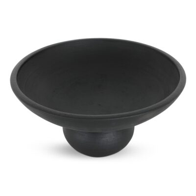 Asha Decorative Bowl Black Terracotta GK-1132-02 GK 1132 02 Asha front top shadsilo