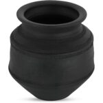 Astra Vessel Black Terracotta GK-1136-02 GK 1136 02 Astra front top shadsilo