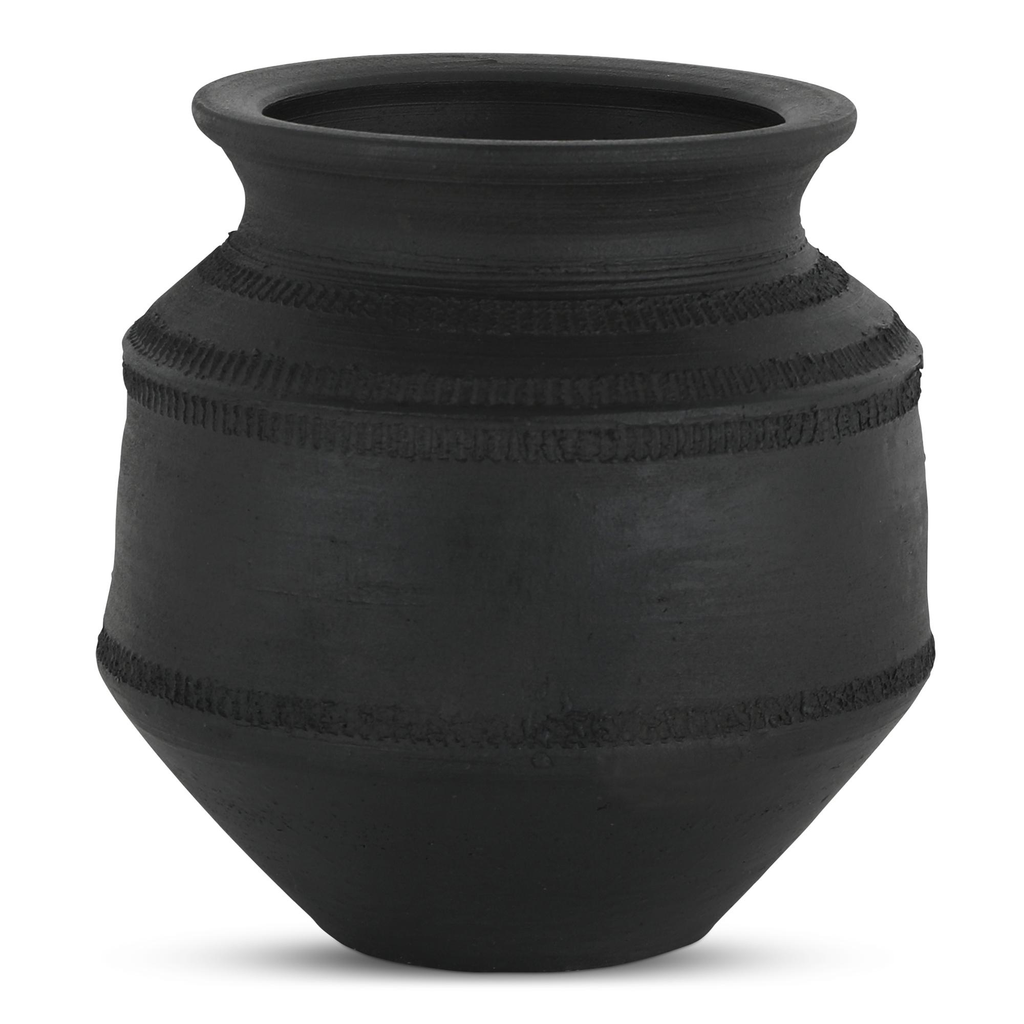 Astra Vessel Black Terracotta
