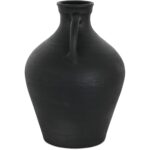 Lyra Vase Black Terracotta GK-1137-02 GK 1137 02 Lyra side shadsilo