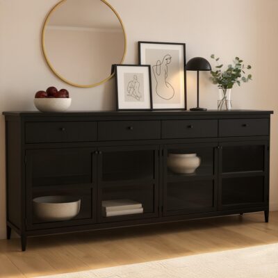Henry Metal Sideboard Black