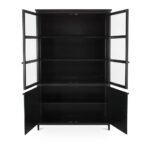 Henry Metal Tall Cabinet Black GK-1142-02 GK 1142 02 Henry front open shadsilo