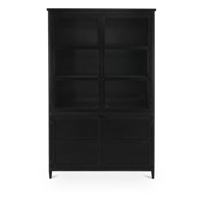 Henry Metal Tall Cabinet Black