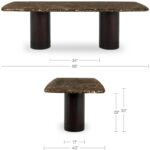 Daphne Dining Table Large Dark Emperador Marble GK-1152-20-0 GK 1152 20 0 70 dim